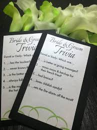 We're sure you have questions, but as couples navigating the uncertainty of planning, there are some best left unasked. Our Diy Wedding Bride Groom Trivia Cards Small Stuff Counts