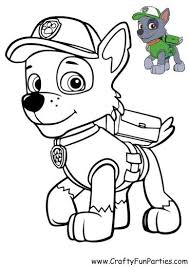 Unfortunately the file is in pdf format only so you can only print and cut by hand. Paw Patrol Color Rocky Paw Patrol Coloring Paw Patrol Unique Coloring Pages