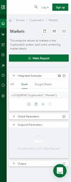 Learn how to pull data from cryptowatch's api and analyze it using pandas, bokeh and matplotlib. How To Pull Markets Data From Cryptowatch Into Excel And Google Sheets Cryptosheets