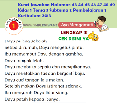 Aug 02, 2021 · simak soal dan kunci jawaban tema 1 kelas 2 sd halaman 49, 50, 51, 52, 53, 54, 55, dan 56 subtema 2 pembelajaran 1 hidup rukun dengan teman bermain Lengkap Kunci Jawaban Halaman 43 44 45 46 47 48 49 Kelas 1 Tema 3 Subtema 2 Pembelajaran 1 Kurikulum 2013 Simple News Kunci Jawaban Lengkap Terbaru