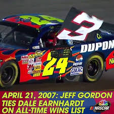Gordon made his stock car debut in the nascar busch series on october 20, 1990. Nascar On Nbc Jeff Gordon Ties Dale Earnhardt On All Time Wins List Facebook