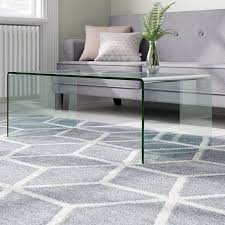 Curved glass top coffee table. Metro Lane Curved Clear Glass Coffee Table Reviews Wayfair Co Uk