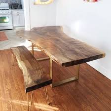 Ceviz Dogal Kenar Kutuk Masa Benc Tanergungor Log Table Table Dining Table