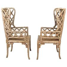Have been looking for a substantial wicker chair that was nice enough for a living room. Bamboo Wing Chair 3 For Sale On 1stdibs