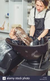 hair wash procedure in a beauty salon