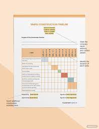 free simple construction timeline word google docs apple pages doc project milestone template