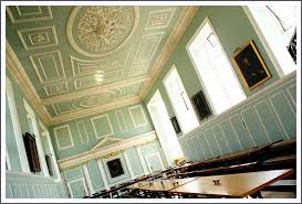 A hot meal, fellowship, and kind words are provided to any guest who appears at the door. Emmanuel Dining Room College Architecture Hall Panelling Dining Hall