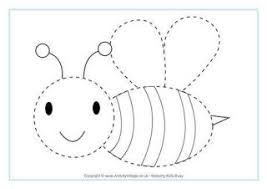 You can shade in solid parts of the design if you wish or just leave them outlined. Tracing Printables For Kids