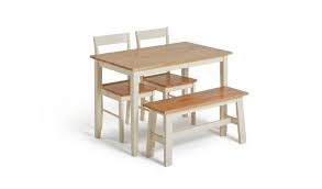 Chicago dining table bench & 2 chairs. Buy Habitat Chicago Solid Wood Table 2 Chairs Bench Space Saving Dining Sets Argos
