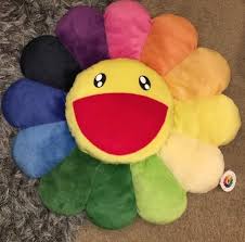 Takashi Murakami Takashi Murakami 1 M Multicolor Flower Pillow Cushion Size One Size 692 In 2020 Flower Pillow Murakami Flower Takashi Murakami