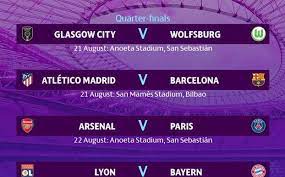 Sorteo estos son los cruces de los cuartos de final: El Atletico Barca En San Mames El 21 De Agosto Hoy