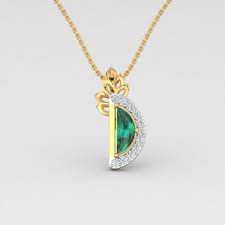 Silver and gold emerald pendants drape your neckline with unique modern and estate styles. D Emerald Pendant Emerald Gemstone Pendant Made With 0 648 Gram 18 Kt Gold 11 Diamonds Emerald For Only 8 617 Shipjewel Com