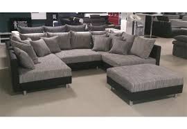 Details Zu Wohnlandschaft Claudia Xxl Ecksofa Couch Sofa Mit Hocker Schwarz Und Graubeige Wohnen Wohnzimmer Sofa Sofa