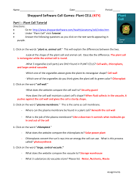 What is the difference between plant and animal cells? Sheppards Plant Cell Answer Key