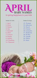 21 Scenic April Baby Names To Spring Happiness In Your Kids Baby Girl Names Baby Names Unique Baby Names