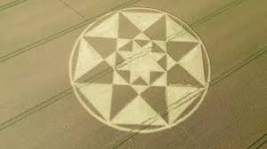 Star shaped crop circle pattern on golden Micheldever wheat ...
