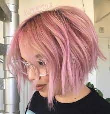 60 Best Short Bob Haircuts And Hairstyles For Women Chin Length Hair Pink Short Hair Hair Color Pink