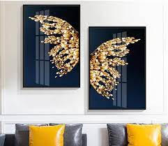Luxury Symmetry Butterfly Abstract Gold Foil Butterfly Etsy Wall Art Prints Art Gold Wall Art