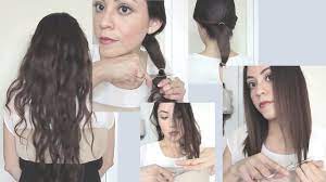 The hair elastic is there to act as your guide as to how long the hair will be and where to cut. Long Bob Haircut Tutorial How To Cut Your Own Hair At Home With Long Bob Style Youtube