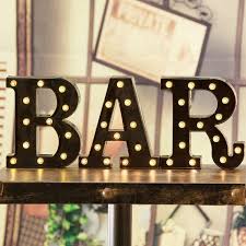 I had a simple vinyl banner printed up from before, but it's really easy for others to ignore since. Amazon Com Bar Illuminated Marquee Bar Sign Lighted Led Marquee Word Sign Pre Lit Pub Bar Sign Light Battery Operated 23 03 In X 8 66 In Black Bar Home Kitchen