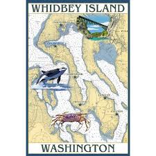 Shop Whidbey Island Washington Nautical Chart Lantern