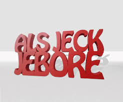 Buchstaben Schriftzuge Als Jeck Jebore Koln Schriftzug Aus Holz Rot Ein Designerstuck Von Domst Kolsch Spruch Gluckwunsche Geburtstag Lustig Schriftzug