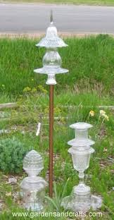 Garden Glass Totems Craft Project The Homestead Survival Glass Garden Art Garden Totem Garden Art
