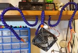 Combining the motor from a discarded vacuum cleaner with some ingenuity connecting multiple pieces of pvc piping, cactus! Homemade Soldering Fume Extractor Arm Homemadetools Net