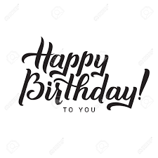 Six party words in script and hand printing as well as 24 party drawings of gifts, party hats and party crowns, a. Happy Birthday To You Calligraphy Greeting Card Hand Lettering Royalty Free Cliparts Vectors And Stock Illustration Image 60379106