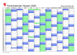 Kostenlos jahreskalender 2021 hessen zum ausdrucken hessen ist das bevölkerungsreichste land mit muslimischer mehrheit. Ferien Hessen 2020 Kalender Outlook