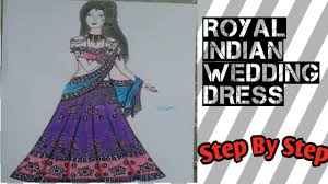 Where can i buy an indian wedding dress? Royal Indian Wedding Dress How To Draw Youtube