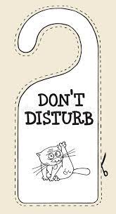 While the verbal means are after that important, the. Hotel Sign Cat Do Not Disturb Stock Vector Illustration Of Disturb Door 57591703