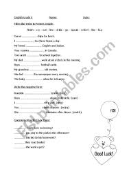 Get free and downloadable math, science and english worksheets for grade 6 in pdf format from etutorworld. 6th Grade Test Present Simple Esl Worksheet By Aimee S