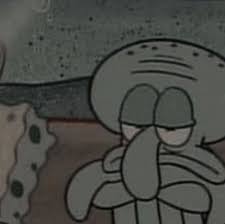 Sama seperti karakter kartun spongebob lain squidward juga sering menjadi objek meme. Squidward Sad