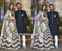 It was an anand karaj ceremony for the couple which took place in bandra, mumbai. Sonam Kapoor And Anand Ahuja At Their Wedding Reception