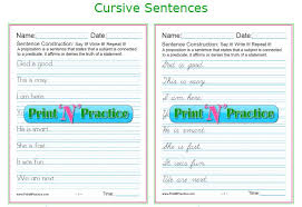Level 1 looks like this and includes tracing and aluv has been working through level 2 and will continue to do so this summer. 20 Simple Cursive Sentences Easy Grammar Worksheets Practice