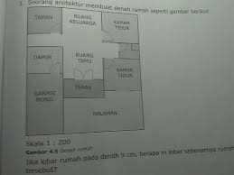 Ukur panjang ruangan sebenarnya di dalam rumah anda. Jika Lebar Rumah Pada Denah 9 Cm Berapa M Lebar Sebenarnya Rumah Tersebut Brainly Co Id