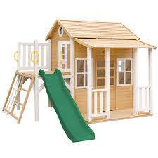 Little tikes real wood adventures grizzly grotto exclusive wooden swing set and outdoor playhouse backyard playset with slide for kids playground activity 3.8 out of 5 stars 65 $1,610.99 $ 1,610. Finley Wooden Outdoor Playhouse With Slide Temple Webster