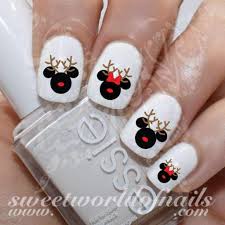 Sold by open and clothing. Disney Christmas Nail Art Reindeer Mickey Minnie Mouse Water Decals