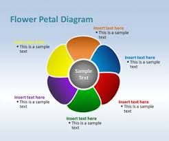 6 petal folding flowers with printable templates. Free Flower Petal Diagram For Powerpoint 2010 Free Powerpoint Templates Slidehunter Com