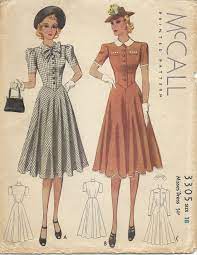 Grâce à nos petits prix pratiqués toute l'année, chaque femme a la possibilité de se faire vraiment plaisir, quel que soit son budget. 1930s Mccall 3305 Dress Sewing Pattern 1939 Etsy Mode Annees 40 Robe Des Annees 1930 Mode Vintage