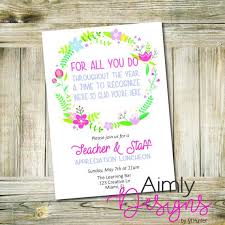 Invitation wording samples by invitationconsultants com. Teacher Appreciation Card Or Luncheon Invitation Invitation Card Format Teacher Appreciation Luncheon Event Invitation Templates