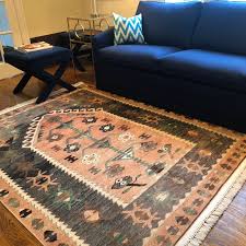 80% wool, 20% viscose pile: Union Rustic Somers Ikat Flatweave Green Brown Area Rug Reviews Wayfair