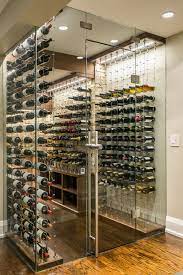 Custom Wine Cellar By Papro Wine Cellars Consulting Featuring The Cable Wine Sytem Glass Wine Cellar Home Wine Cellars Wine Cellar Modern