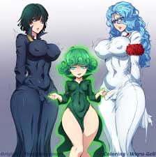 fubuki (one-punch man), hourglass figure, futa with futa, hyper, group sex  - R-34.XYZ
