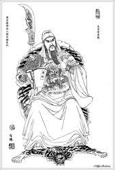 神话人物白描画谱 梁启德 摄影艺术 铁血社区 chinese art painting buddhism art china art