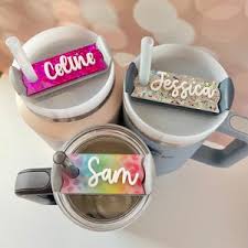 40 Oz Tumbler Name Plate, Personalized Tumbler ID Tag, Straw Topper,  Tumbler Lid Topper, Stanley Cup Accessories, Stanley Name Plate