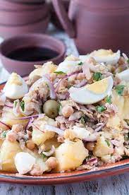 Portuguese Tuna Potato And Chickpea Salad Photos Food Recipe Portuguese Recipes Chickpea Salad Recipes Salad Recipes
