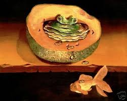 Lee CHRISTOPHERSON Frog Trompe l'oeil Fine Art Print