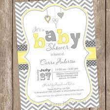 Neutral Yellow And Grey Baby Shower Invitation Chevron Etsy Baby Shower Purpura Invitaciones De Baby Shower De Varon Imagenes De Baby Shower